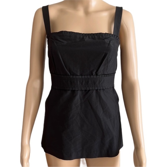 Lilly Pulitzer Black Silk/Cotton Thick Straps Top Size 8 - Picture 1 of 10